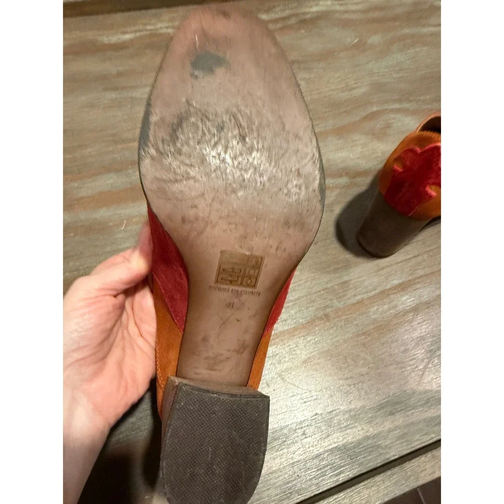 Free People Alamo Western Ankle Boots Flame Embroidery‎ Suede EU 41 US 10
